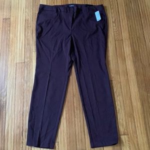Roz & Ali Burgundy Slim Fit Slacks